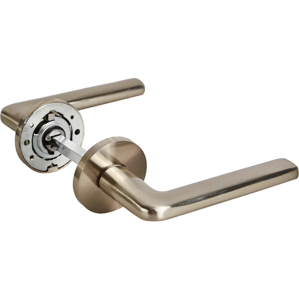 Дверные ручки Punto Spark без запирания комплект цвет матовый никель STLM-2076965