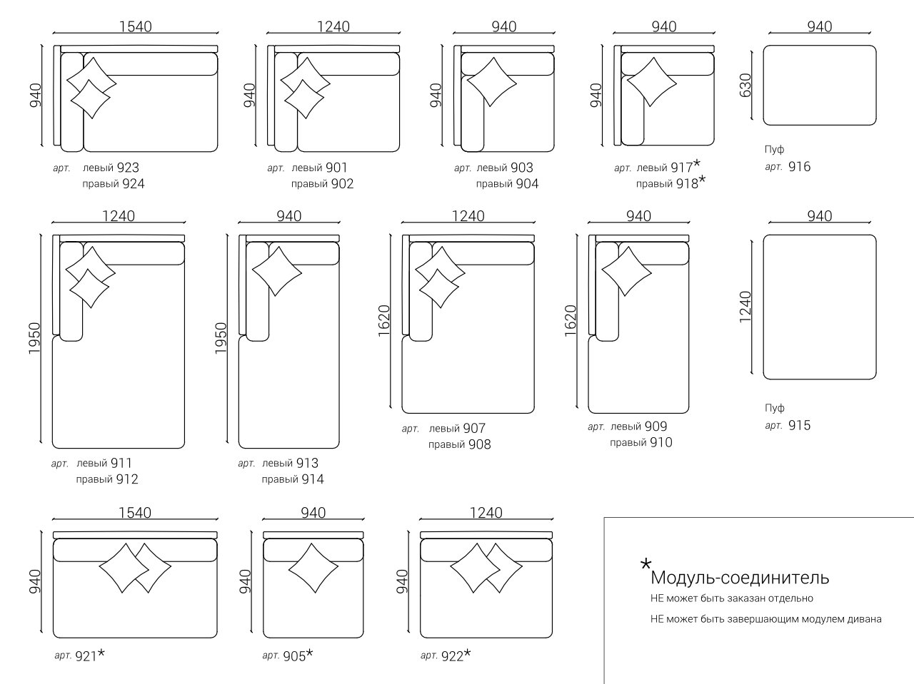 Диван Case угловой серый на светлых ножках THE IDEA ДИЗАЙНЕРСКИЕ 210535 Серый  - Вид №11