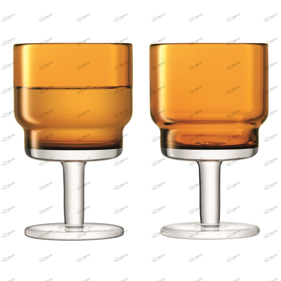 Набор бокалов для вина utility, 220 мл, охра, 2 штуки LSA INTERNATIONAL UTILITY 00-3863252 Оранжевый;прозрачный 