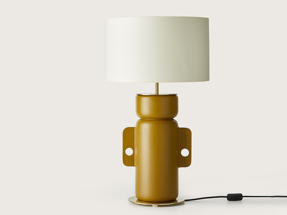 100690 Настольная лампа хромированный металл, белый абажур Aromas del Campo Ena