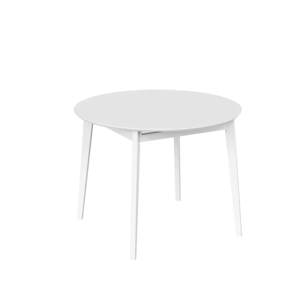 Стол обеденный Монреаль Т1 раскладной 100-130x77x100 см круг МДФ цвет белый Santreyd STLM-2064789 - Вид №1