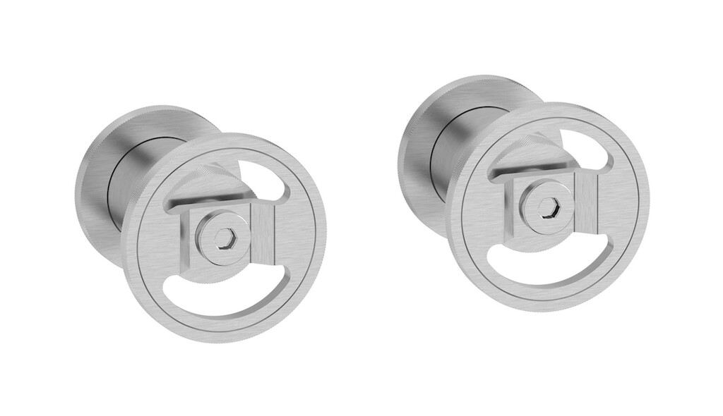 Встроенный смеситель для душа на 2 отверстия на 1 потребителя. WE ARE IB b1400ss Brushed Nickel Bold