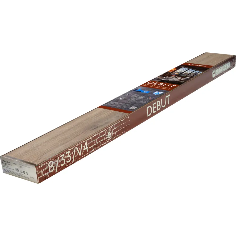 Ламинат Debut Балерна 33 класс толщина 8 мм с фаской 1.733 м² SWISS KRONO STLM-2190640 - Вид №8