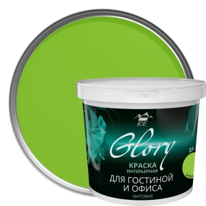 Краска для гостиной Glory 0.9 л цвет зелёный луг 81963875 STLM-2076807
