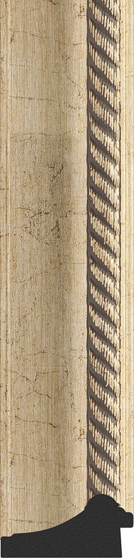 BY 3755 Зеркало в багетной раме - состаренное серебро с плетением 70 mm EVOFORM Octagon - Вид №2