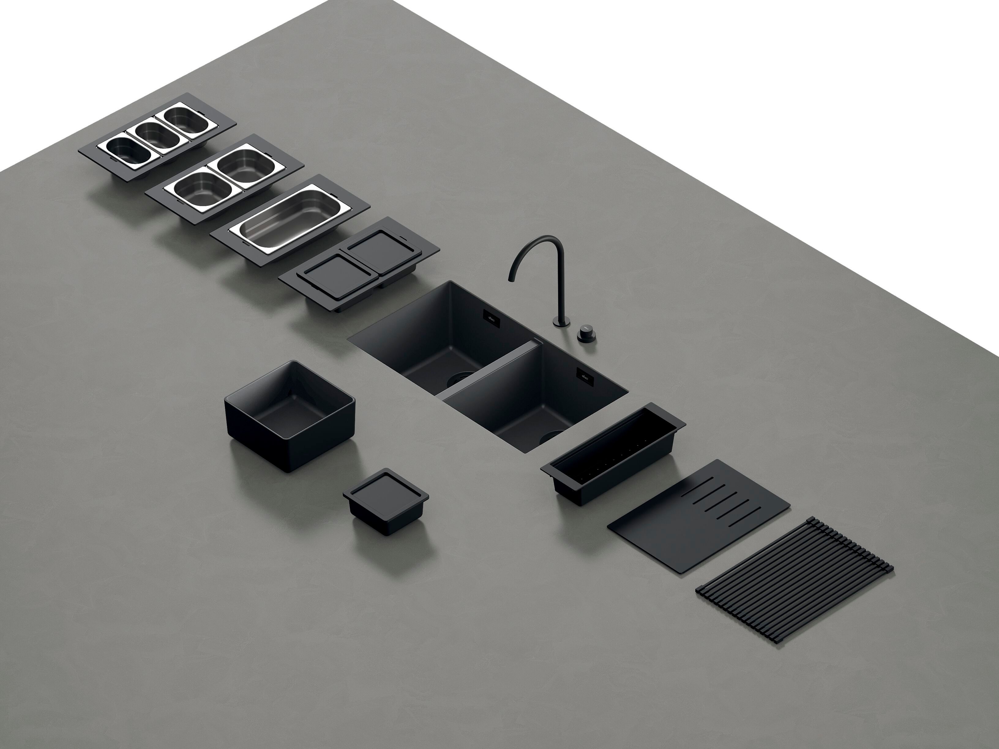 Раковина с одной чашей в Кератеке Elleci элитная кухня ARCH-00074871 - Вид №2