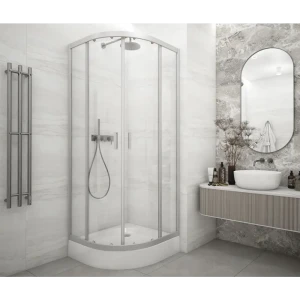 МЕТАКАМ Душевой уголок четверть круга с раздвижными дверцами 89361547