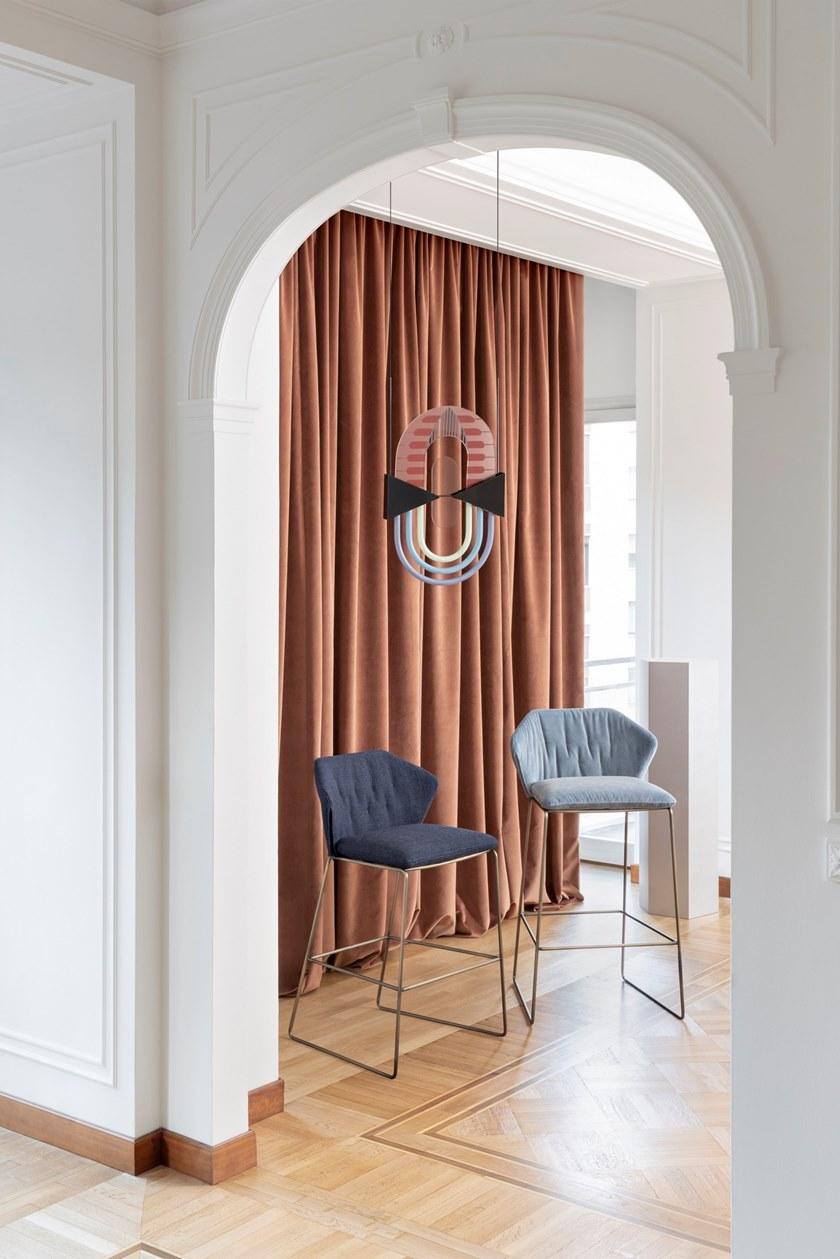 Saba Italia Табурет из саночной ткани с подставкой для ног New york sun-id-1403167 - Вид №4