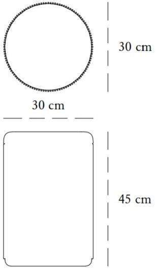 Scarlet Splendour Мягкий круглый металлический пуф Strings St05 - Вид №3