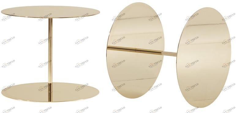 Cappellini Съемный круглый стол из листового металла Gong Gg_1g