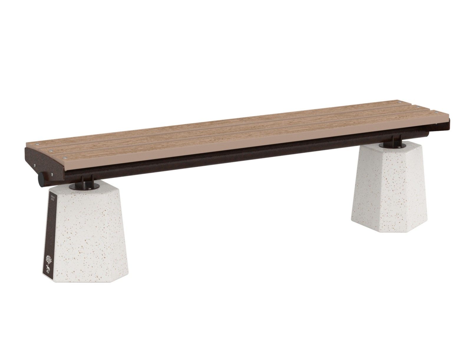 WPC и бетонная скамья без спинки Lazzari Castle ARCH-00067189 - Вид №1