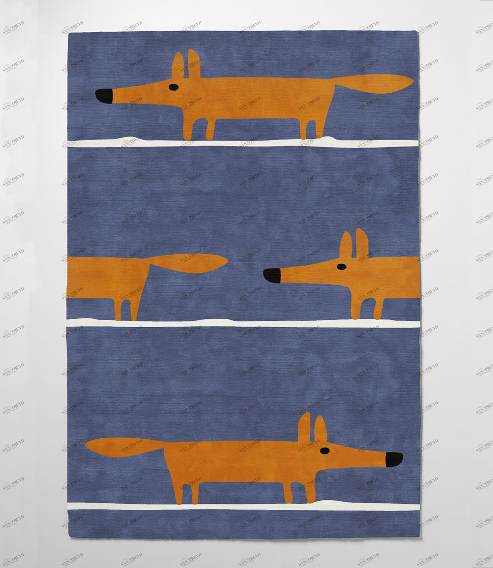 Ковер детский Fox Blue 140х200 синий RUGBERRY FOX 326085 Синий