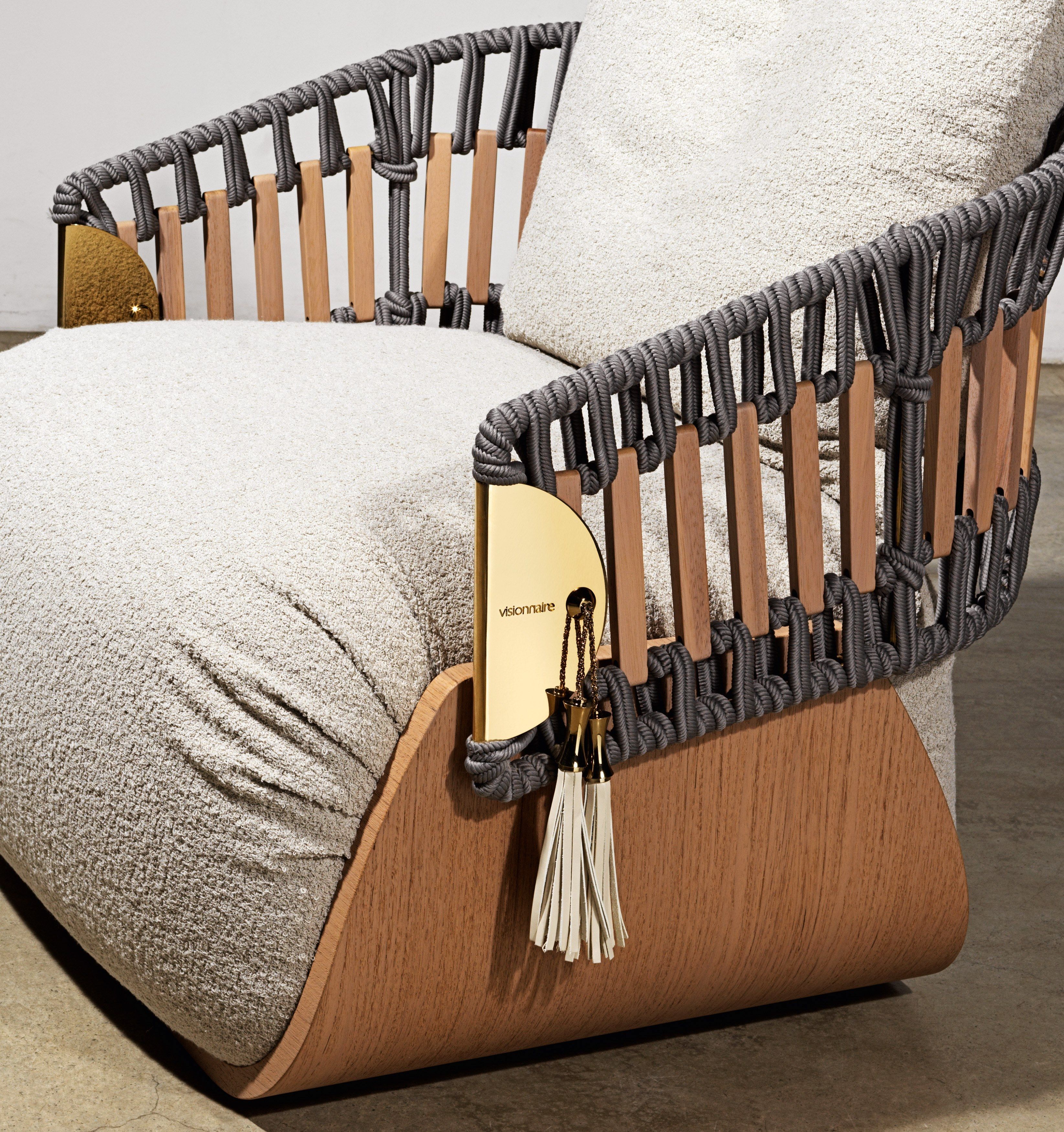 Веревочное садовое кресло с подлокотниками Visionnaire Kathryn ARCH-00097675 - Вид №1