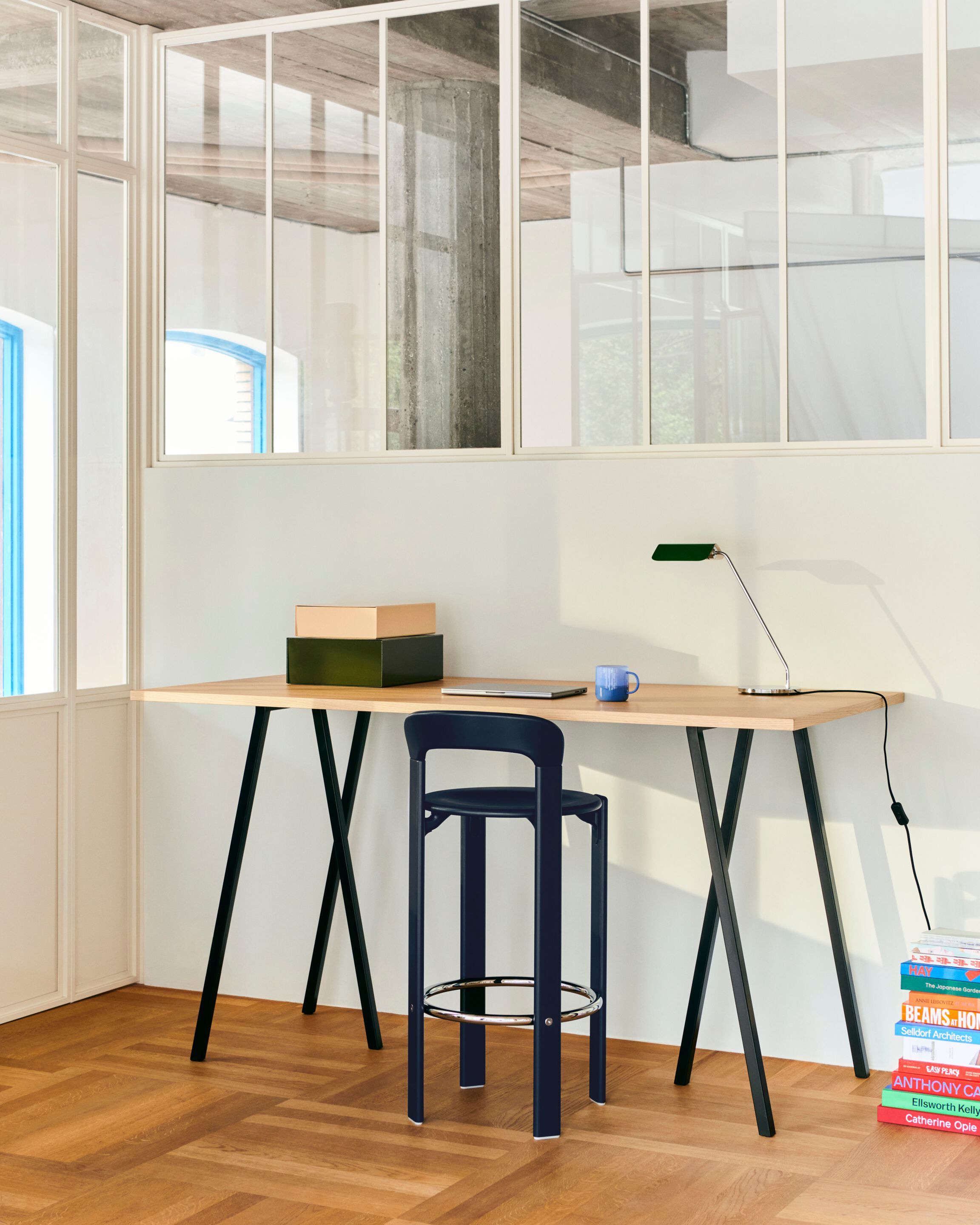 Высокий стул из бука с подставкой для ног Hay Rey ARCH-00016738 - Вид №9