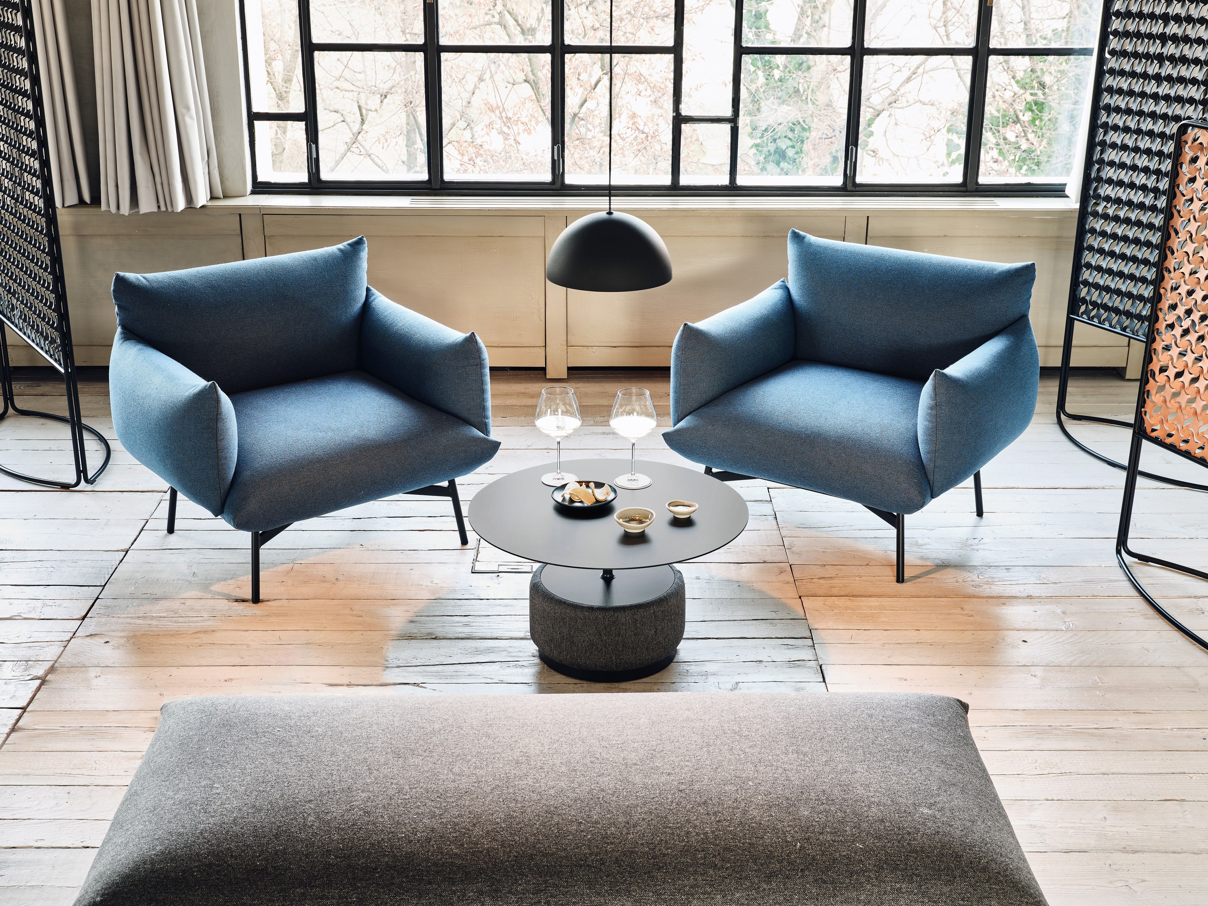 Тканевое кресло с подлокотниками Midj площадь ARCH-00063907 - Вид №3