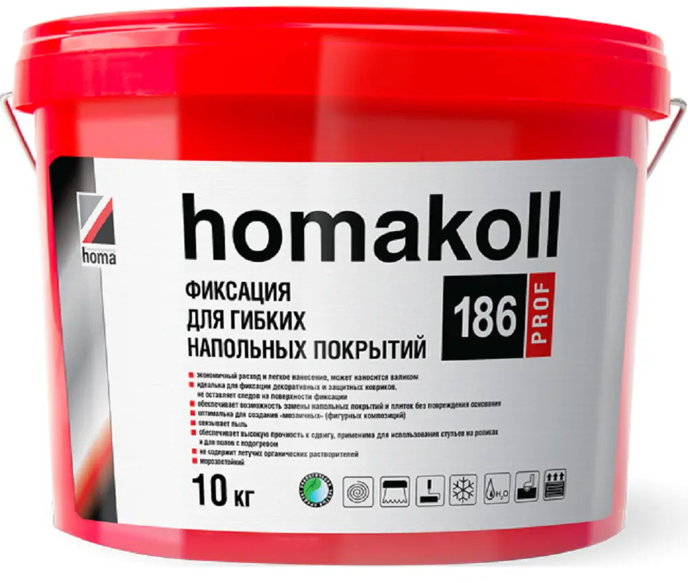 90188690 Фиксация для гибких напольных покрытий Homakoll 186 Prof 10 кг STLM-0890433