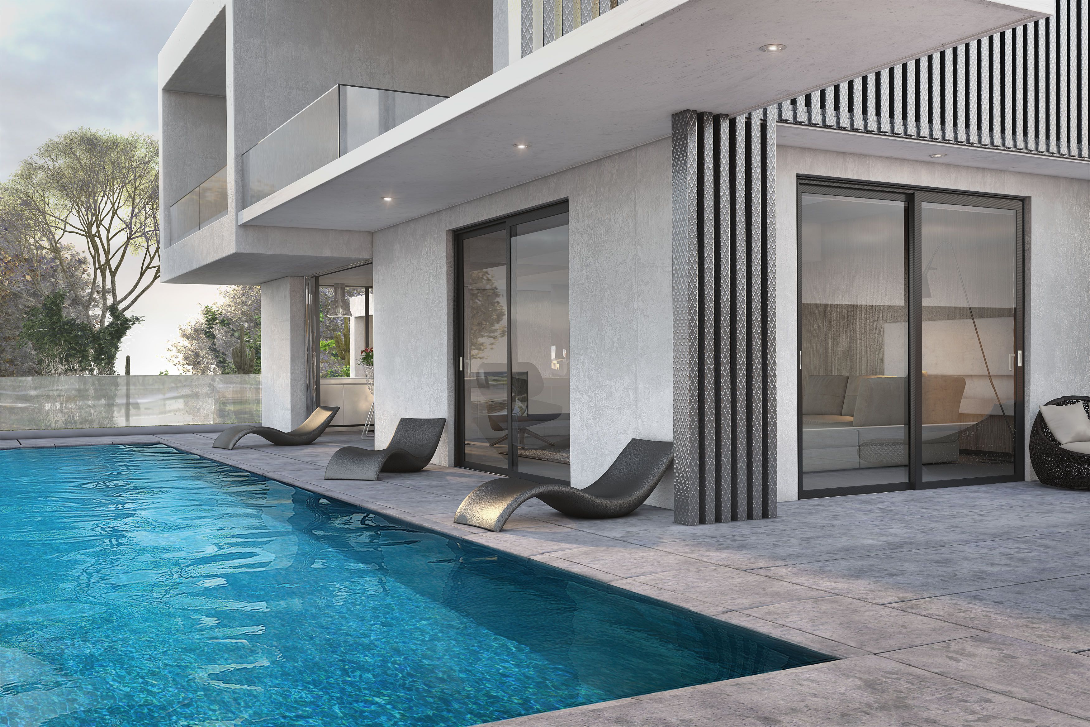 Алюминиевая оконная дверь Alumil Smartia systems ARCH-00028775 - Вид №2