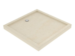 Квадратный утопленный поддон для душа из камня Лечче