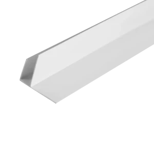 Профиль ПВХ F-образный для панелей 8 мм, 3000 мм, цвет белый