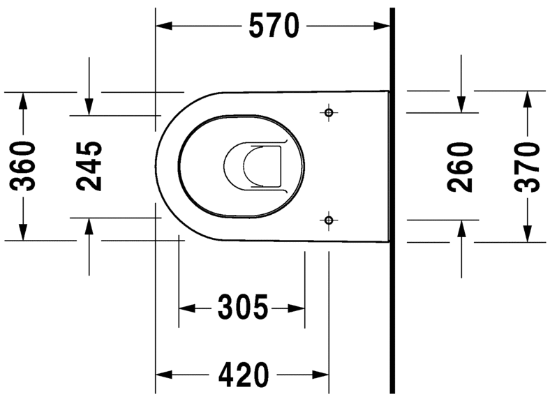 2139092000 Приставной унитаз напольный Белый Duravit Darling New Германия - Вид №1