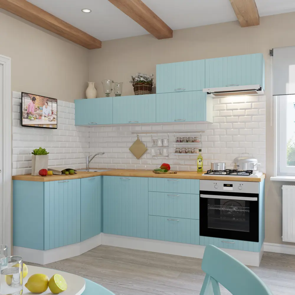 Дверь для шкафа Delinia «Фенс мята» 45x70 см, МДФ, цвет зелёный Фэнс мята STLM-2023569 - Вид №2