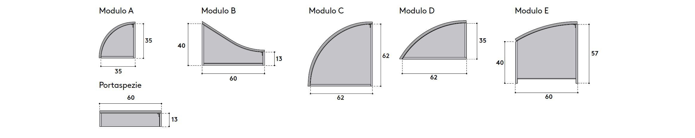 Деревянная секционная кухня Cesar Tangram ARCH-00142576 - Вид №5