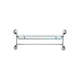 Полка стеклянная + полотенцедержатель F1607-4