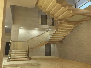Siller Treppen Самонесущая открытая лестница из стали и мрамора