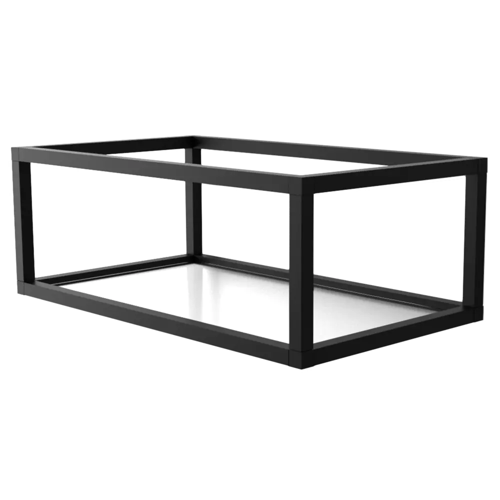 Полка-каркас для кухни 22х35х60 см, алюминий/стекло DELINIA STLM-2185197