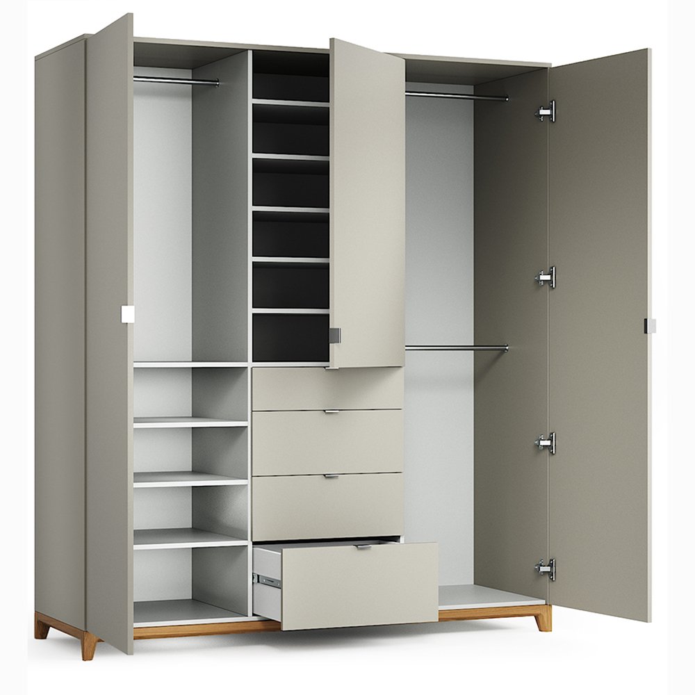 Шкаф трехстворчатый с ящиками молочный Case №2 THE IDEA  210394 Бежевый;белый  - Вид №14