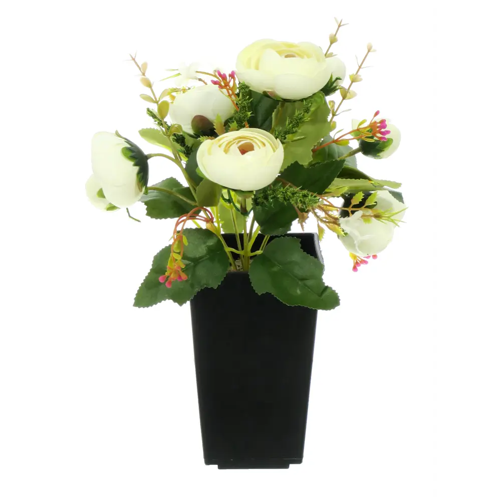 89356242 Искусственное растение в горшке камелия h30 см цвет белый STLM-0958611 Santreyd 