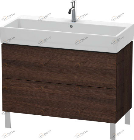 LC677805353 L-Cube Тумбочка напольная Каштан темный, декор Duravit
