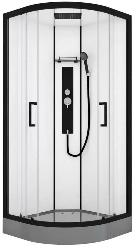 90622668 Душевая кабина Black & white 8001900 низкий поддон 90x90см STLM-0975513