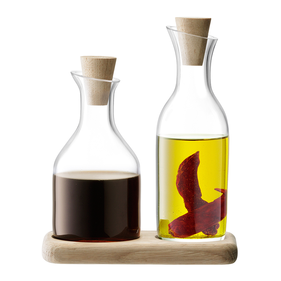 G1268-00-991 Набор графинов для масла и уксуса на подставке serve, 2 шт. LSA International  - Вид №1