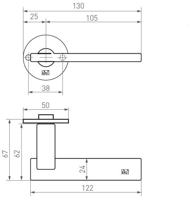Dauby Металлическая ручка Pure® 16868 - Вид №1