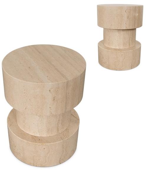 Essential Home Круглый журнальный столик из травертина для гостиной Happy few sun-id-1457720 - Вид №2