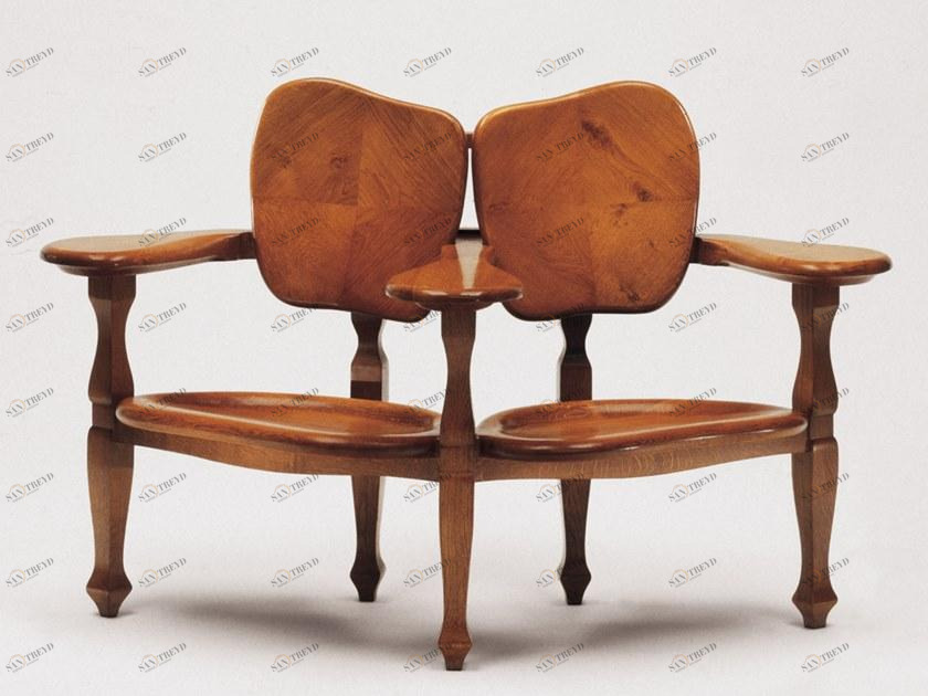 BD Barcelona Design Скамья из массива дерева со спинкой Batlló sun-id-1350483