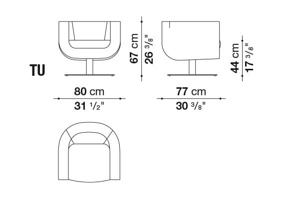 Вращающееся кресло B&B Italia ARCH-00065520 - Вид №3