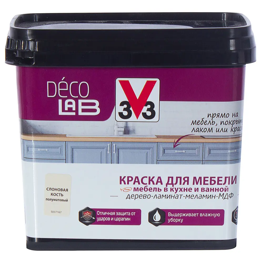 Краска для мебели V33 Decolab цвет слоновая кость 0.75 л STLM-2130298 - Вид №2
