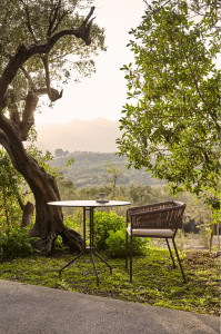 107235 Обеденный стол со столешницей Compact Ø 70 см Point Weave