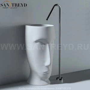 4741K59 Напольная раковина стоящая круглая Kerasan Artwork