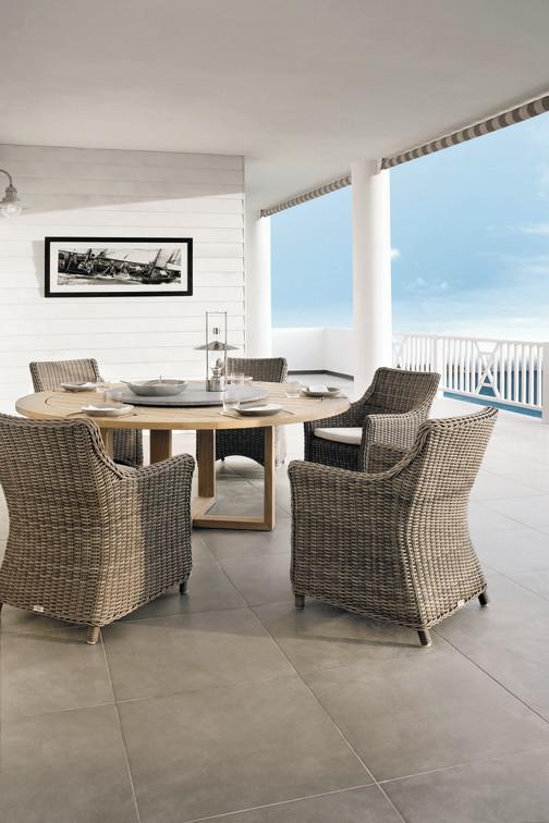 Обеденный стол teak 152см x 152см Manutti Siena MNST863 - Вид №1