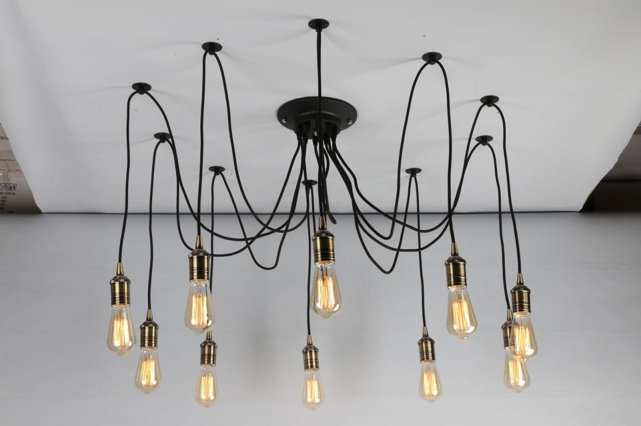 Подвесная люстра Omnilux OML-91203-10 OMNILUX ДИЗАЙНЕРСКИЕ 186464 Бронза  - Вид №3