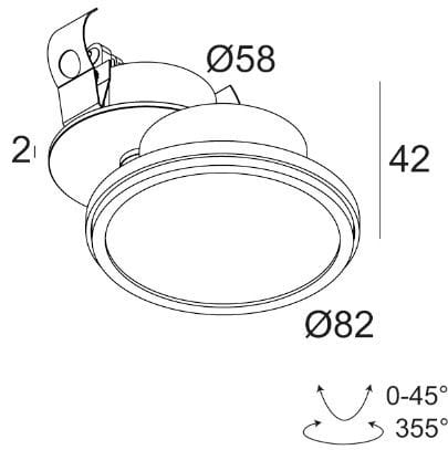 Круглый регулируемый светодиодный прожектор Deltalight HALOSCAN CLIP ARCH-00106770 - Вид №3