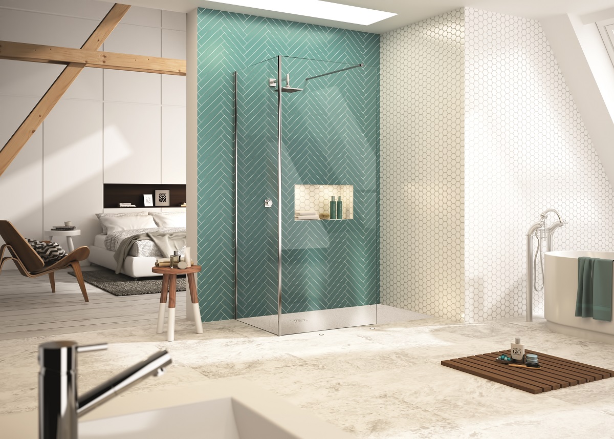 Душевая перегородка M8SW241 Merlyn 8 Series Хромированный - Вид №4