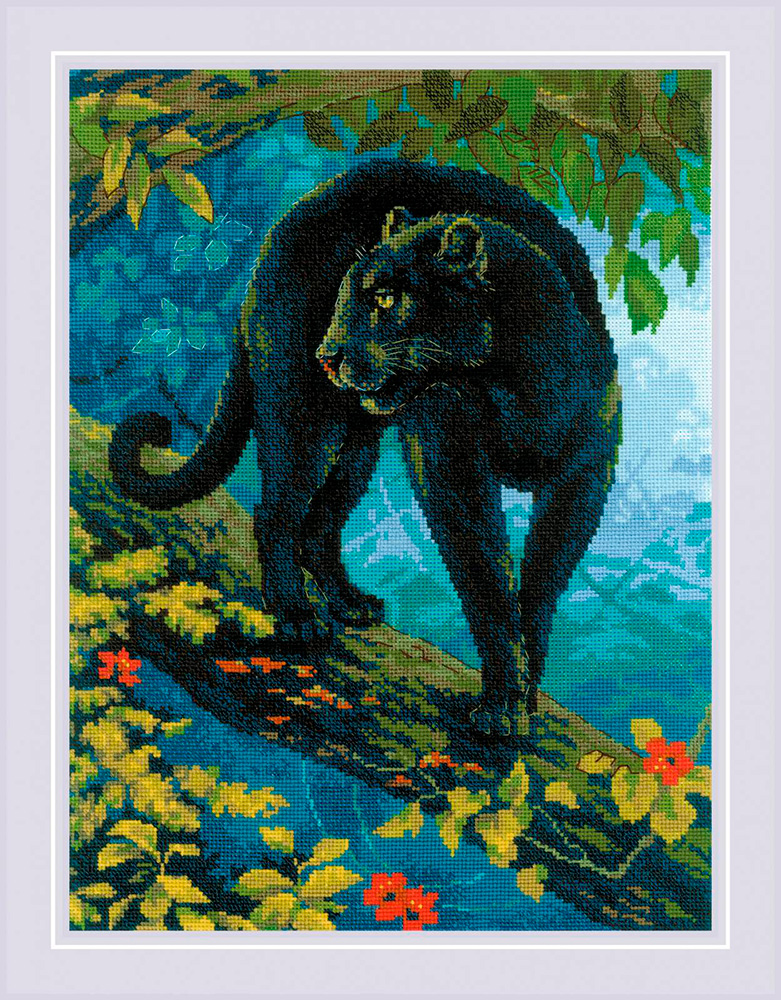 1826 Набор для вышивания Багира 30 х 40 см RIOLIS Сотвори Сама 