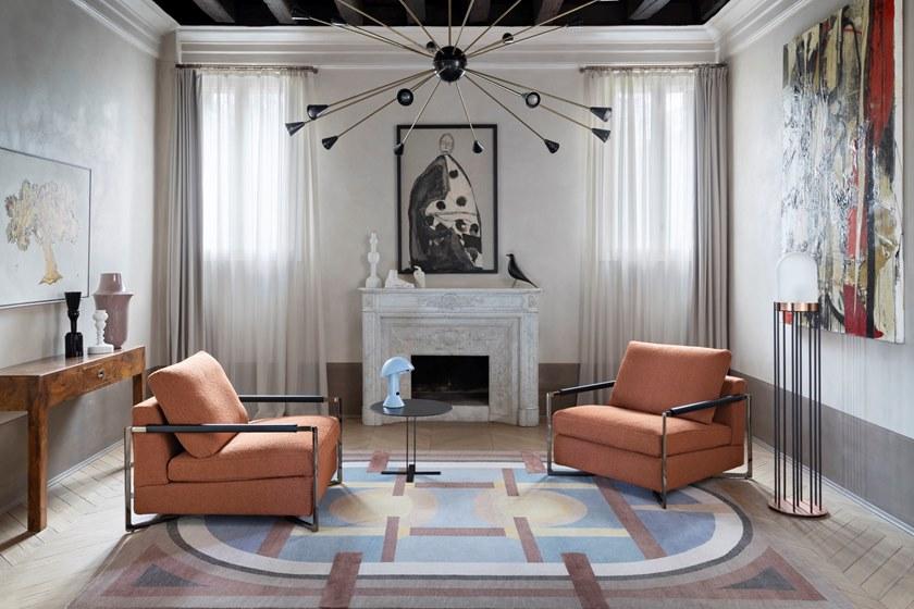 Saba Italia Кресло из ткани с подлокотниками sun-id-1370255 - Вид №2