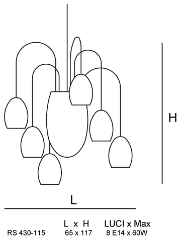 Siru Люстра из муранского стекла Salice Rs 430-115  - Вид №2