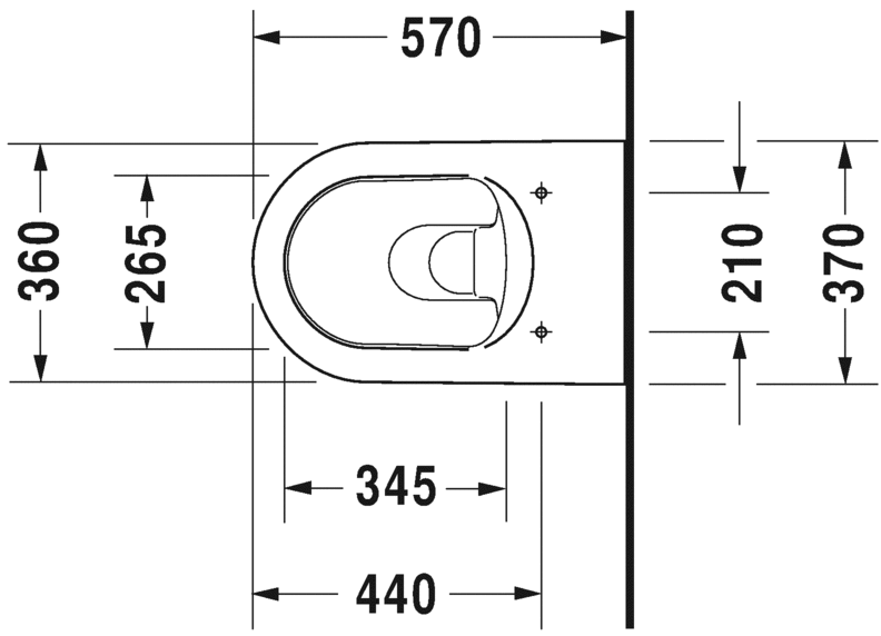 2528090000 Подвесной унитаз настенный Белый Duravit ME BY STARCK Германия - Вид №1