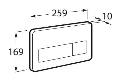 Механическая панель управления туалетом из нержавеющей стали Roca In-Wall Systems ARCH-00026921 - Вид №2